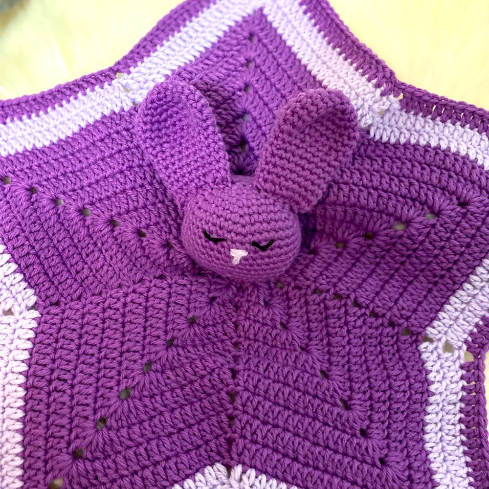 Handmade baby lovey bunny/star